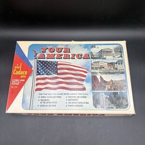 Vintage 1970 Cadaco Your America Board Game READ